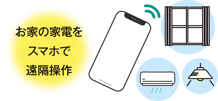 お家の家電をスマホで遠隔操作